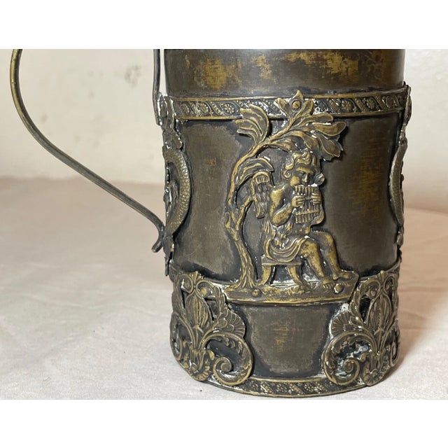 Victorian Antique 19th Century Victorian Ornate Bronze Figural Cherub Portable Oil Lamp For Sale - Image 3 of 13