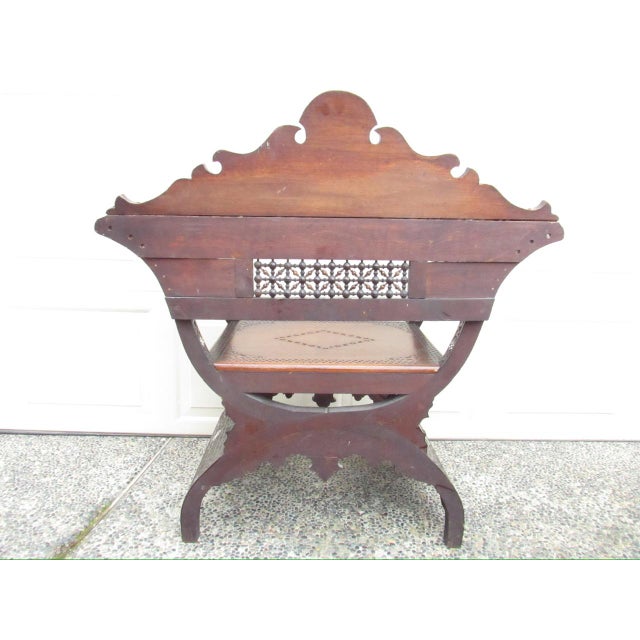 Antique Moroccan Inlaid Chair For Sale - Image 18 of 18