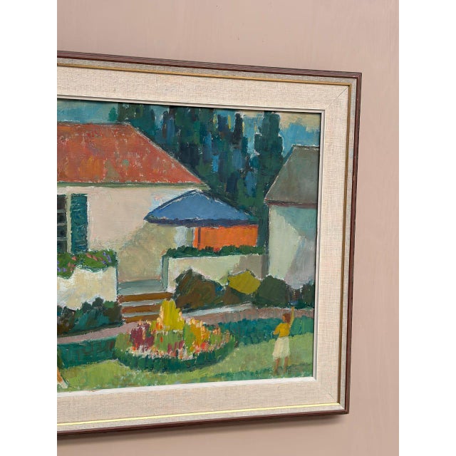 Carl Magnus Lindqvist, Summer Cottage, 1960s, Oil on Canvas, Framed For Sale - Image 11 of 18