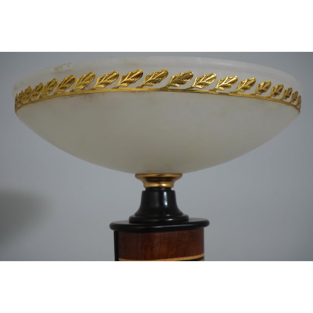 Italian Italian Versace Inlaid Mahogany Torcherie Floor Lamp For Sale - Image 3 of 9