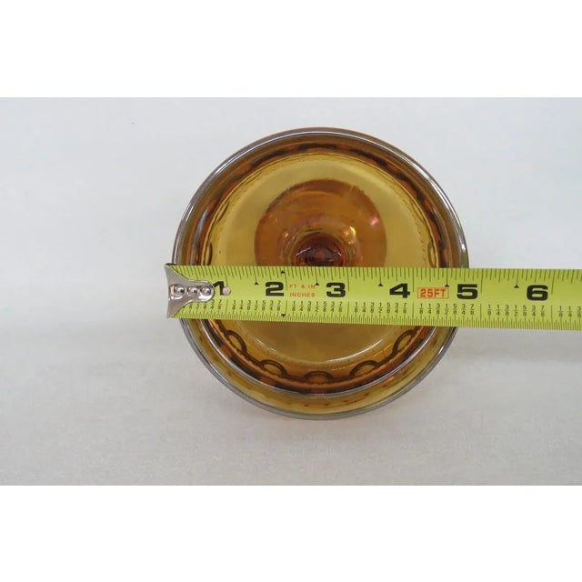 This gorgeous Candy Dish / Compote is made of carnival glass. This adorable Compote is made in the fabulous Kings Crown...