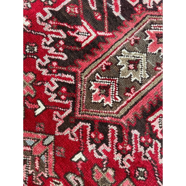 Plush Soft Wool Vintage Heriz Rug 9.3 x 11.4 For Sale - Image 4 of 7