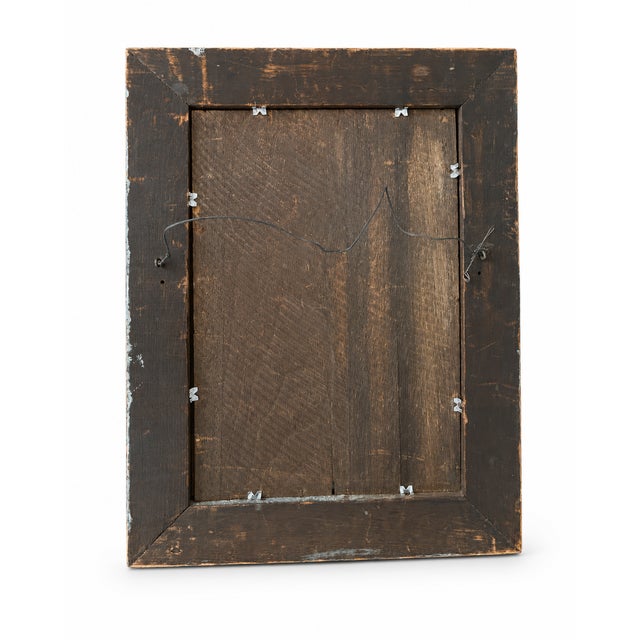 Antique Victorian Ornate Silvered Frame With French Heather Botanical Print For Sale - Image 9 of 9