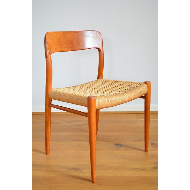Danish Model 75 Teak Chairs by Niels O. Møller for Jl Moller, 1960s, Set of 4 For Sale - Image 12 of 18