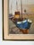 Brown 1970’s Vintage Yoli Sunset Harbor Scene Oil on Canvas Painting, Framed For Sale - Image 8 of 12