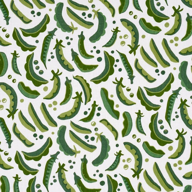 SAMPLE - Schumacher X Studio Bon Sugar Ann Indoor/Outdoor Fabric In Green For Sale