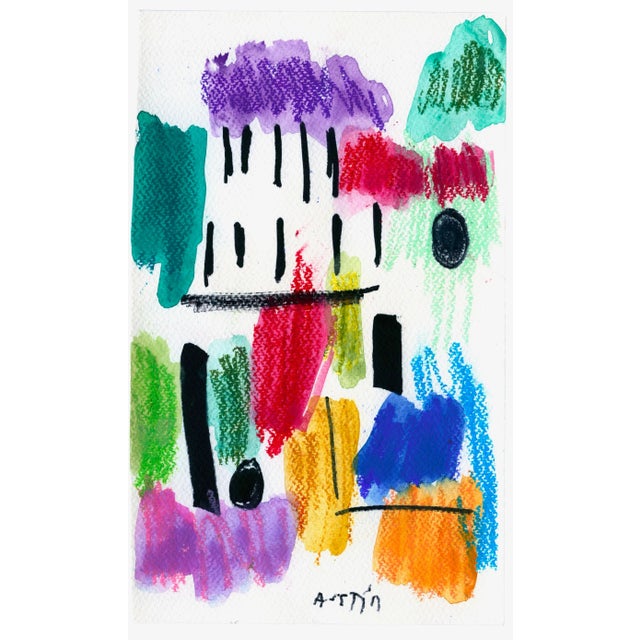 Paper Abstract Outsider Art Color Study Giclee Print For Sale - Image 7 of 7