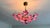 1980s Italian Style Pink Floral Crystal Flush Mount Chandelier, 3-Light For Sale - Image 10 of 17