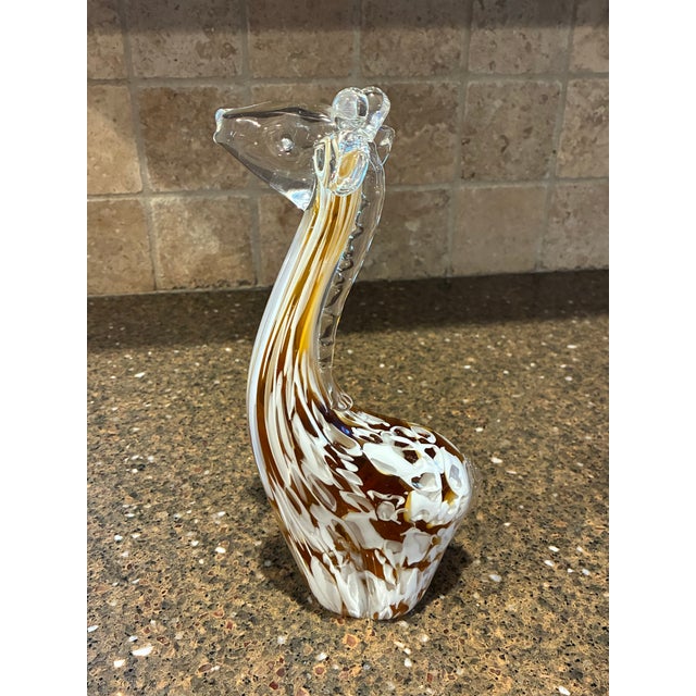 Mid-Century Modern Vintage Glass Giraffe by Murano For Sale - Image 3 of 8