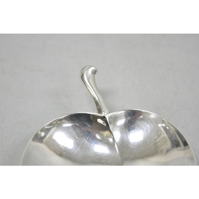 Vintage Fb Rogers Modern Silver Plated Small Footed Leaf Trinket Nut Dish For Sale In Philadelphia - Image 6 of 11
