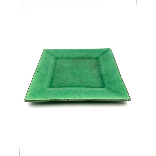 Green Fire-Glazed Ceramic Vide Poche, France, Ca. 1960 For Sale - Image 9 of 12