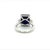 Natural Sapphire Diamond Ring 14k W Gold 12.36 TCW Certified, Size 9.75 For Sale - Image 4 of 7