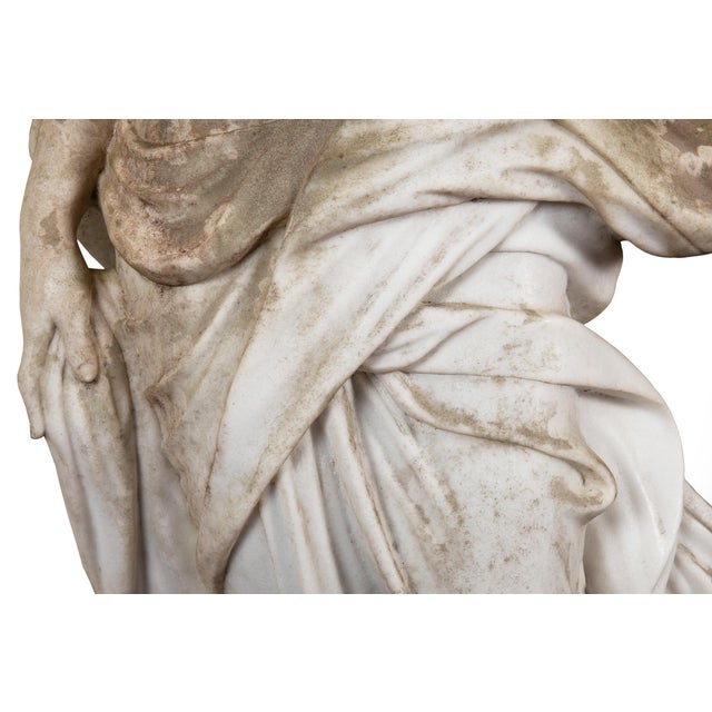 White Life-Size Marble Sculpture Statue of “Air” After the Antique by Le Hongre For Sale - Image 8 of 15