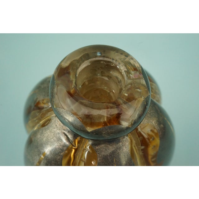 Vintage Art Deco Bottle in Murano Pulegoso Glass by Flavio Poli, 1920s For Sale - Image 11 of 18