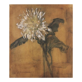 Piet Mondrian Chrysanthemum 27.5" X 19.75" Poster 1996 Modernism Brown For Sale