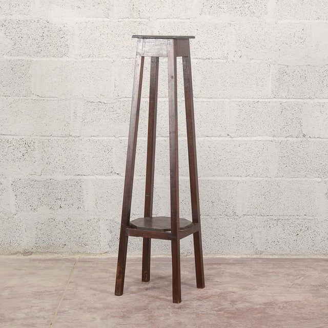 1930s 19th Century Fir Wood Plant Stand For Sale - Image 5 of 13