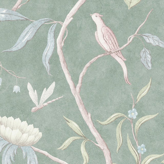 lewis wood adam s eden fresco ceramic botanic style wallpaper sample