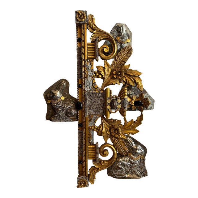 Art Nouveau Bunnies Wall Sculpture For Sale