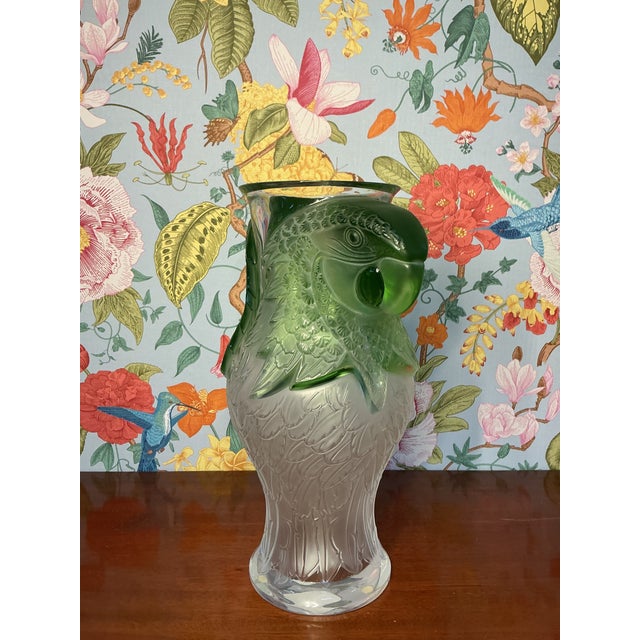 Contemporary Mid 20th Century Lalique Macao Vase For Sale - Image 3 of 4