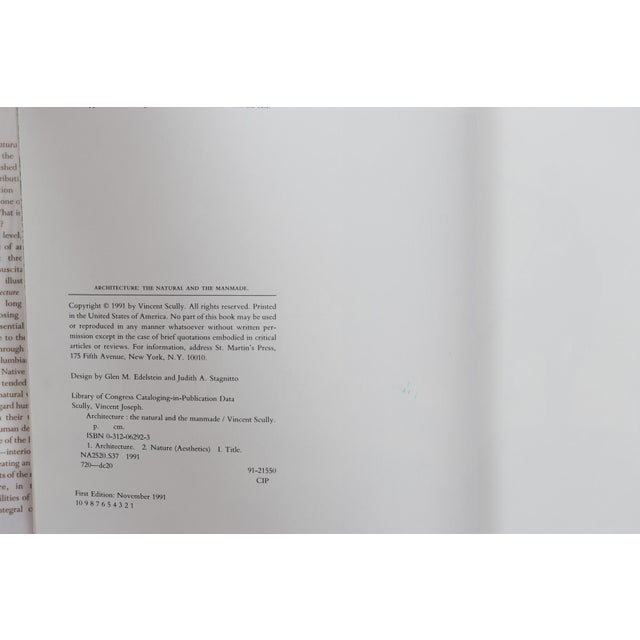 Architecture - The Natural and the Manmade by Vincent Scully. Hardcover book with dustjacket, stated first edition...