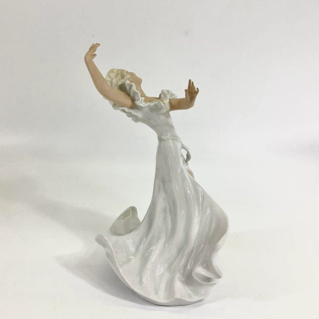 American Goebel West Germany Porcelain Figurine of Dancing Woman For Sale - Image 3 of 8