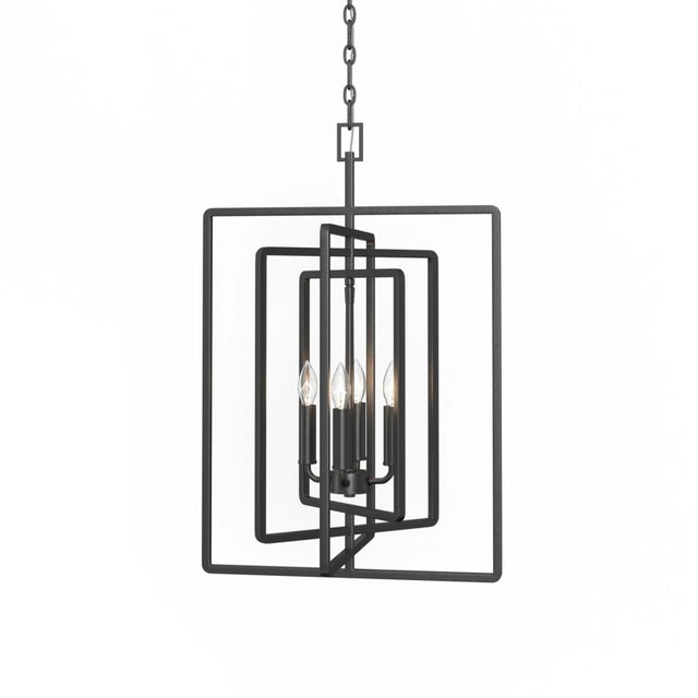 Metal Dalton 4-Light Geometric Pendant For Sale - Image 7 of 9