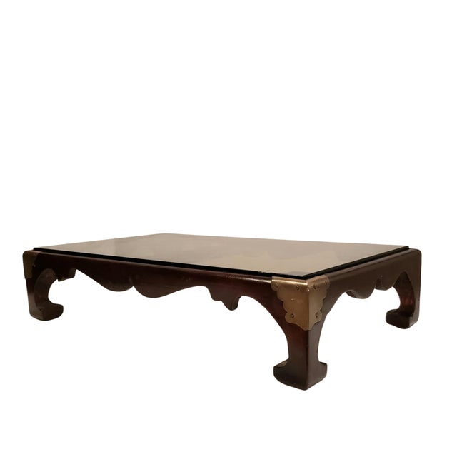 Elevate your space with this exquisite Chinese Ming-style low kang table, masterfully crafted from solid rosewood during...