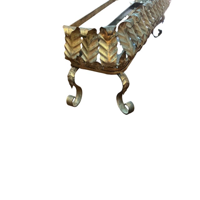 Italian Mid 20th Century Italian Florentine Metal Jardiniere For Sale - Image 3 of 6