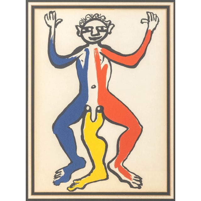 After Alexander Calder (American, 1898-1976), "Three Legged Man" Lithograph in Colors on paper, apparently unsigned,...