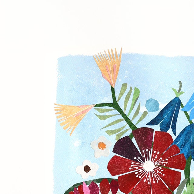 Maria C. Bernhardsson is a Swedish artist whose textured watercolor and collage artworks bring together bold color,...