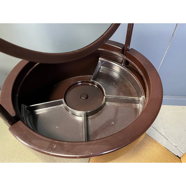 1960s Silvi Vanity Table on Wheels and Chair from Studio Kastilia, 1970s, Set of 2 For Sale - Image 5 of 10