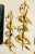 1960s Vintage Italian Gold Gilded Corn Husk Large Wall Sconces - a Pair For Sale - Image 9 of 10