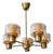 Scandinavian Modern Chandelier in Glass and Brass, 1960s For Sale