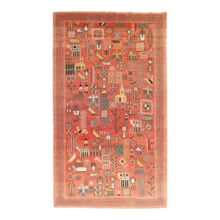 Pictorial Moroccan Rug no. j5195 For Sale