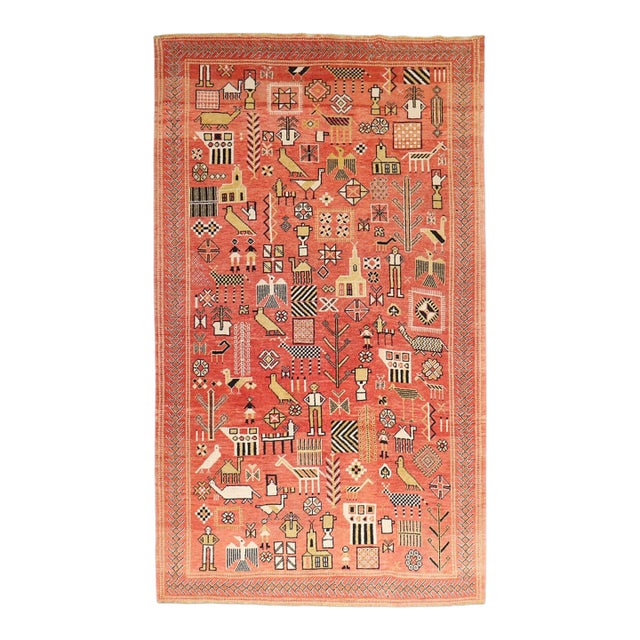 Pictorial Moroccan Rug no. j5195 For Sale