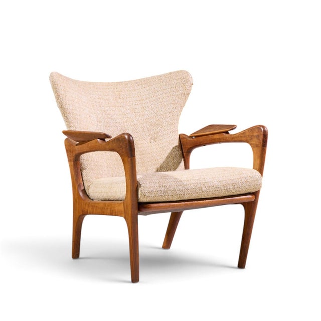 Craft Associates Adrian Pearsall for Craft Associates 2291-C Mid Century Walnut Lounge Chairs - Pair For Sale - Image 4 of 12