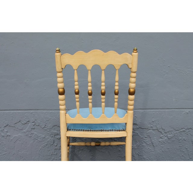 Antique White 1940s Wood/ Patinated Occasional Chair For Sale - Image 8 of 8