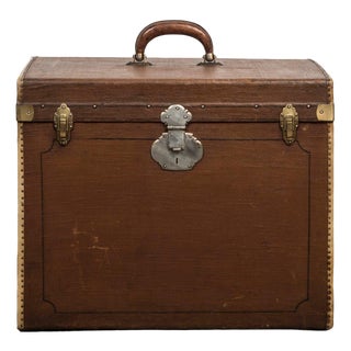 Vintage Cube Shaped Trunk For Sale