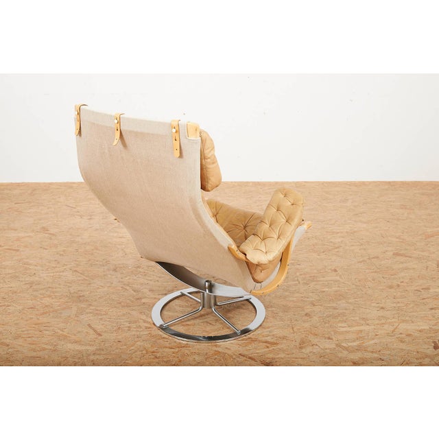 Brown Vintage Lounge Chair in Leather by Bruno Mathsson for Dux, 1967 For Sale - Image 8 of 11