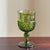Mid 20th Century 1960s Avocado Green Pressed Glass Goblets — Set of 4 For Sale - Image 5 of 13