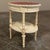 Wood Antique French Louis XVI Painted Oval Side Table With Leather Top For Sale - Image 7 of 17