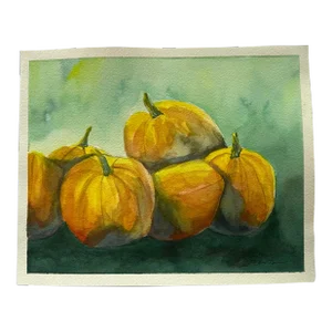 Signed Original Watercolor Painting “Pumpkins”