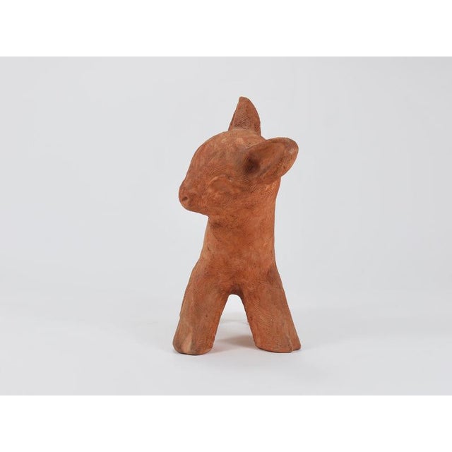 Ceramic Large Baby Deer Pottery Ceramic Sculpture from Walter Bosse, Austria, 1920s For Sale - Image 7 of 16