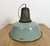 Industrial Petrol Enamel Factory Lamp with Cast Iron Top, 1960s For Sale - Image 15 of 18