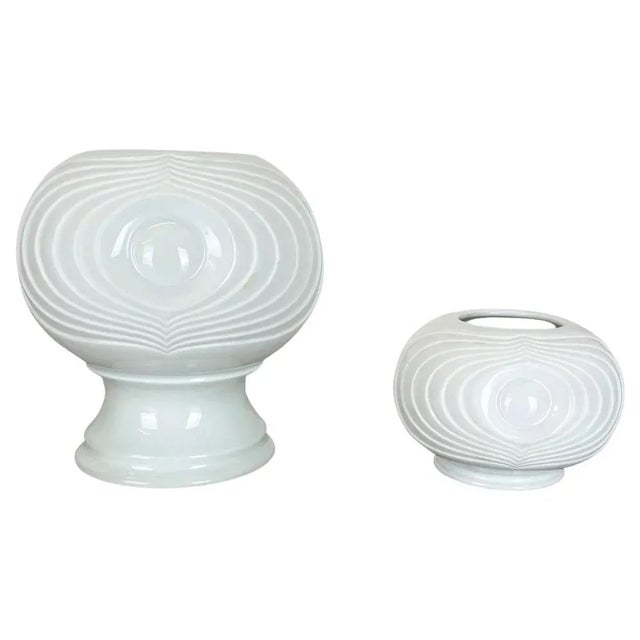 Op Art Porcelain Vase from Royal Bavaria KPM, Germany, 1970s, Set of 2 For Sale - Image 15 of 15