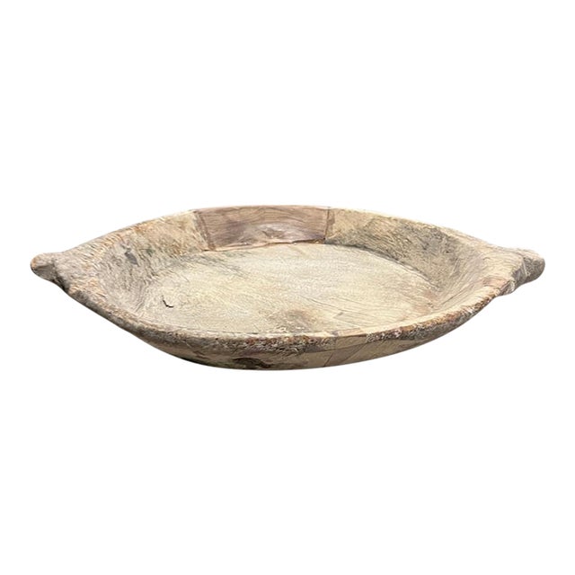 Vintage Wooden Parat Bowl For Sale