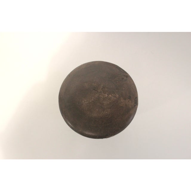 Early 20th Century Primitive Wood Vase With Repair For Sale - Image 9 of 11