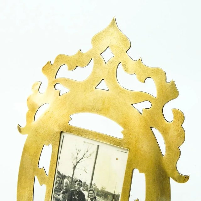 Goldenrod Art Nouveau Frame, Former Austro-Hungarian Empire, 1890s For Sale - Image 8 of 11