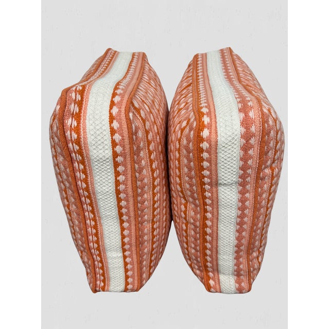 Schumacher Schumacher Tarnby Stripe Box Pillow Pair Geometric For Sale - Image 4 of 7
