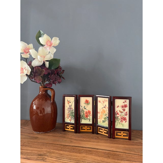 1950s Asian Mini Natural Stone and Wood Divider For Sale - Image 10 of 10